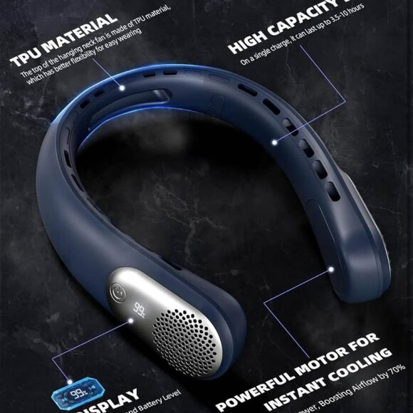 NEW 360° Rechargeable Cooling Bladeless Personal Fan with LED Display, 4000 mAh - Picture 5 of 7